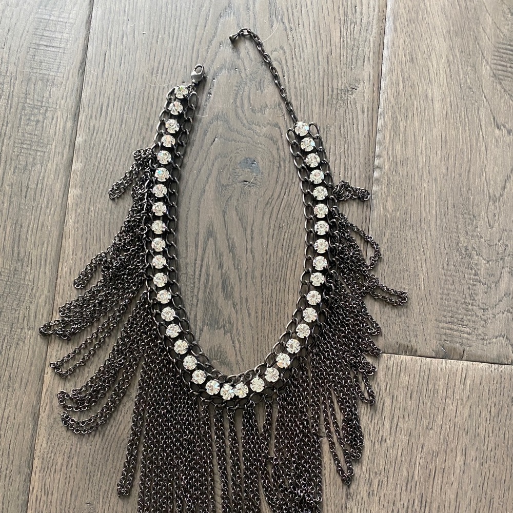 Vintage Crystal Chain Necklace Burning Man Goddess - Picture 4 of 4